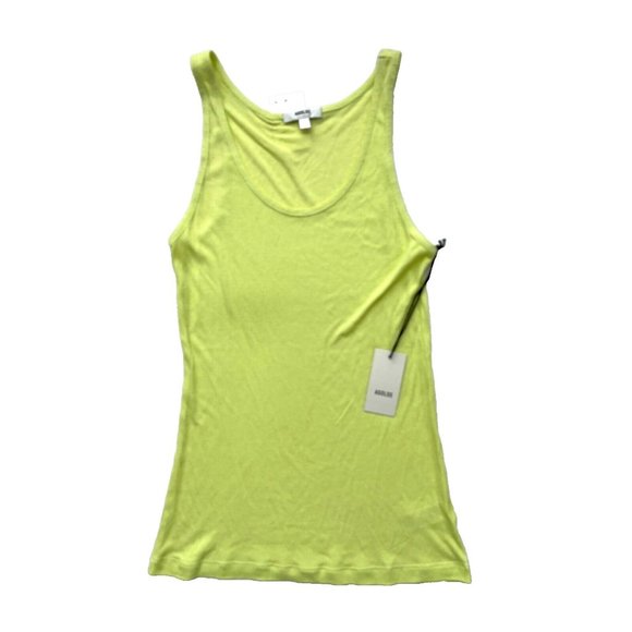 AGOLDE Karla Rib Tank Top in Parakeet - Picture 3 of 3